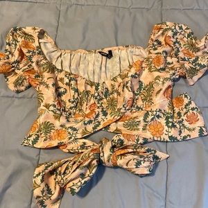 Flower crop top